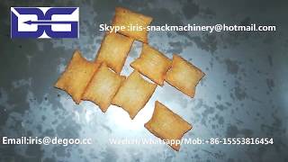 Fried wheat chips snack food extruder/Hollow Frying corn cone bugles plant