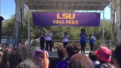 The Royal Rho Epsilon Chapter of Zeta Phi Beta Sorority, Inc. perform at LSU Fall Fest 2015