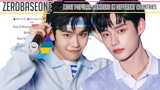 ZEROBASEONE - Most Popular Member in Different Countries