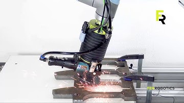 Automated deburring with ACF-Kit - Angle Grinder by FerRobotics