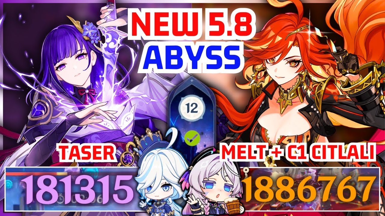C2 Raiden Shogun Taser & C0 Mavuika Melt + C1 Citlali | NEW Spiral Abyss 5.8 Floor 12 | Genshin