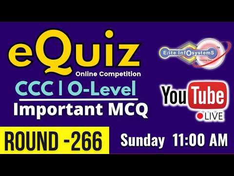 eQuiz 266: Test Your Knowledge with the Ultimate Online Quiz Challenge ! #ccc #olevel #mcq #equiz