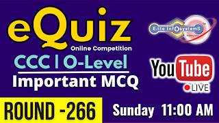 eQuiz 266: Test Your Knowledge with the Ultimate Online Quiz Challenge ! #ccc #olevel #mcq #equiz