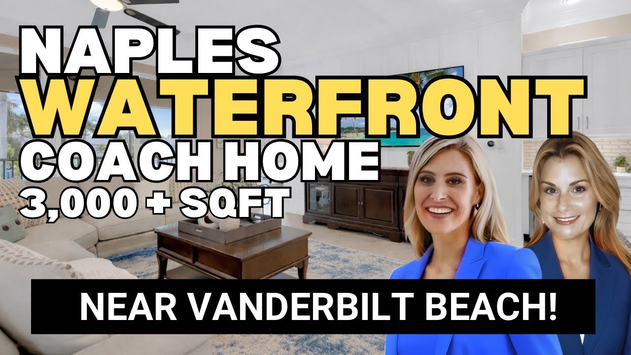 Naples, FL | 3,000 SqFt Coach Home | Under $1M | Close to Vanderbilt Beach | Lake View | For Sale