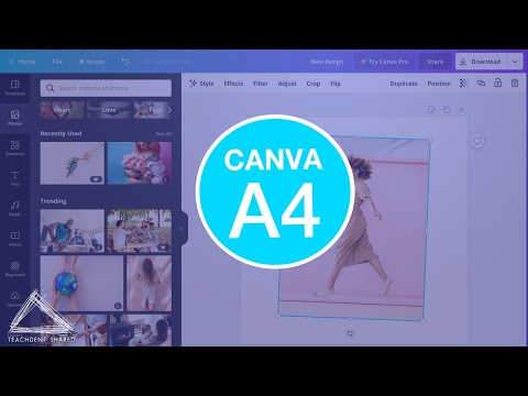 ตั้งค่าขนาดงานออกแบบบนเว็บไซต์ CANVA ให้เป็น A4 ทำอย่างไร + เทคนิค