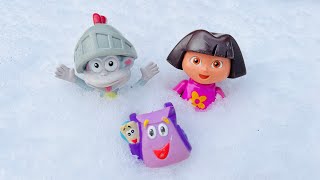 Best Dora The Explorer and Boots Snow Day Backpack Surprise Toys Video For Kids