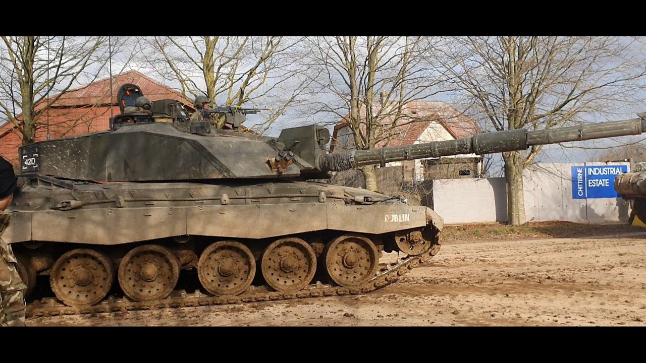 British Army Training with Challenger 2 and Warrior. Copehill Down