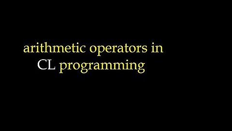 arithmetic operators in CL programming