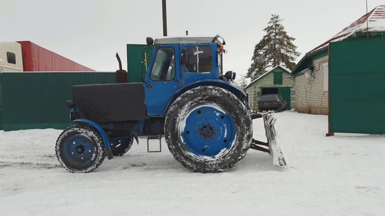 Чистка снега на тракторе МТЗ-50. Итоги выполненных работ. Работа ...