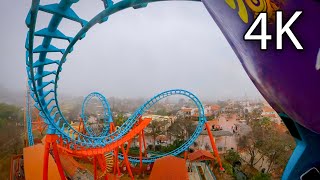 Boomerang horizon leveled front seat on-ride 4K POV Six Flags Fiesta Texas