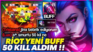 OHA !! JİNX İLE 50 KİLL ALDIM !! RİOT JİNXİ BUFFLADI BENDE HAKKINI VERDİM !! | Ogün Demirci