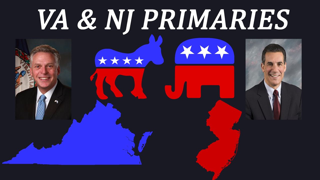 2021 Elections Virginia & New Jersey Primary Election Results YouTube