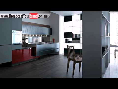 Valcucine Küchen Matt Grau Hochglanz Rot Akzent