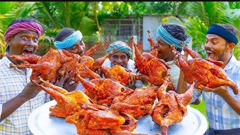 FULL CHICKEN ROAST | Whole Fried Chicken Recipe Cooking in village | FULL CHICKEN BIRYANI