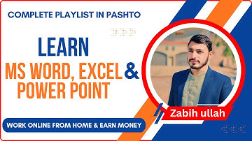 MS Word, Excel & PowerPoint Explained in Pashto | Computer Course for Beginners
