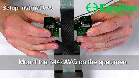 Setup instructions - Model 3442AVG averaging extensometer - Epsilon Technology