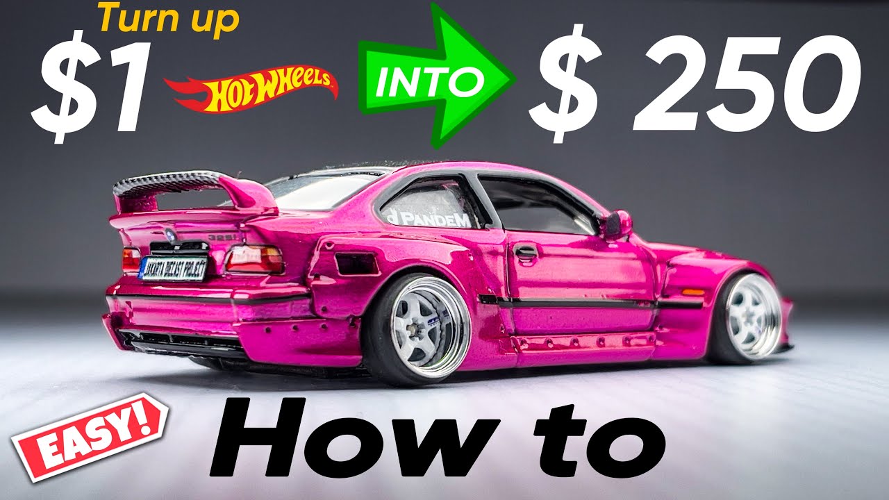 ⁣How to custom your Hot Wheels easily, you can do it yourself