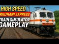 High Speed Rajdhani Express Crossing | Train Simulator Gameplay