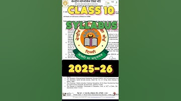 New Class 10th CBSE 2025-26 SYLLABUS🤯❌ | DON