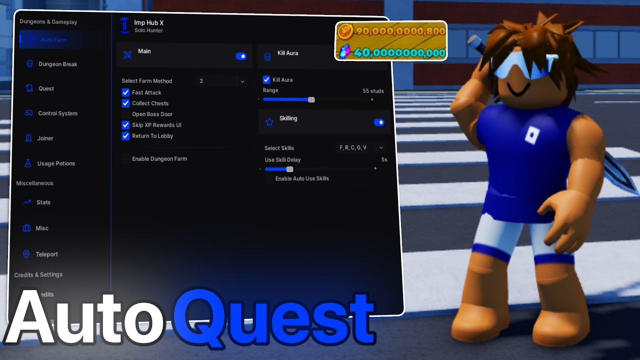 BEST Solo Hunters Script *NO KEY* Autofarm, Auto Collect Chest + MORE!