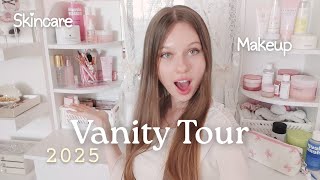 Vanity Tour 2025 | Reviewing My Skincare & Makeup Products ۶ৎ