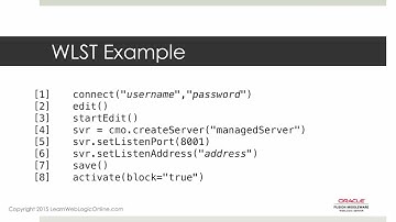 Oracle WebLogic 12c for Administrators 047 WLS Example
