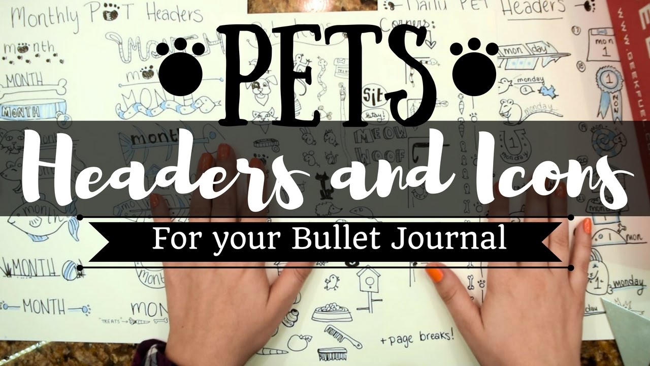 Pets Headers and Icons BULLET JOURNAL YouTube
