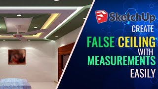 Create false ceiling in Sketchup with measurements easily screenshot 5