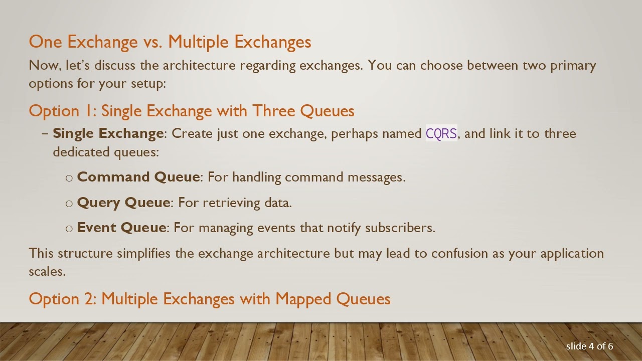 How to Effectively Organize Exchanges and Queues in RabbitMQ for Async CQRS Buses