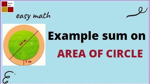 Example sum on area of circle || area of circular path || jayasree maths
