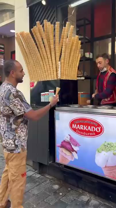 Defeat Turkish Ice Cream Man #shorts  #turkishicecream #dondurma