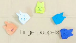 Finger Puppetspaper Crafts