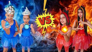 CHICAS DE FUEGO VS CHICAS DE HIELO 🔥🧊