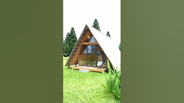 19 x 14 Modern A- frame cabin tour - 1 Bedroom
