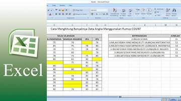 Cara Menghitung Banyaknya Data Angka Menggunakan Rumus COUNT | Tutorial Microsoft Excel