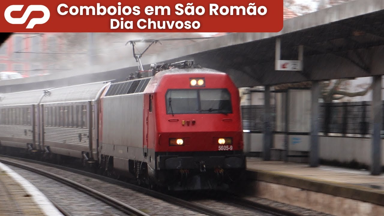 Comboios em São Romão - Dia Chuvoso