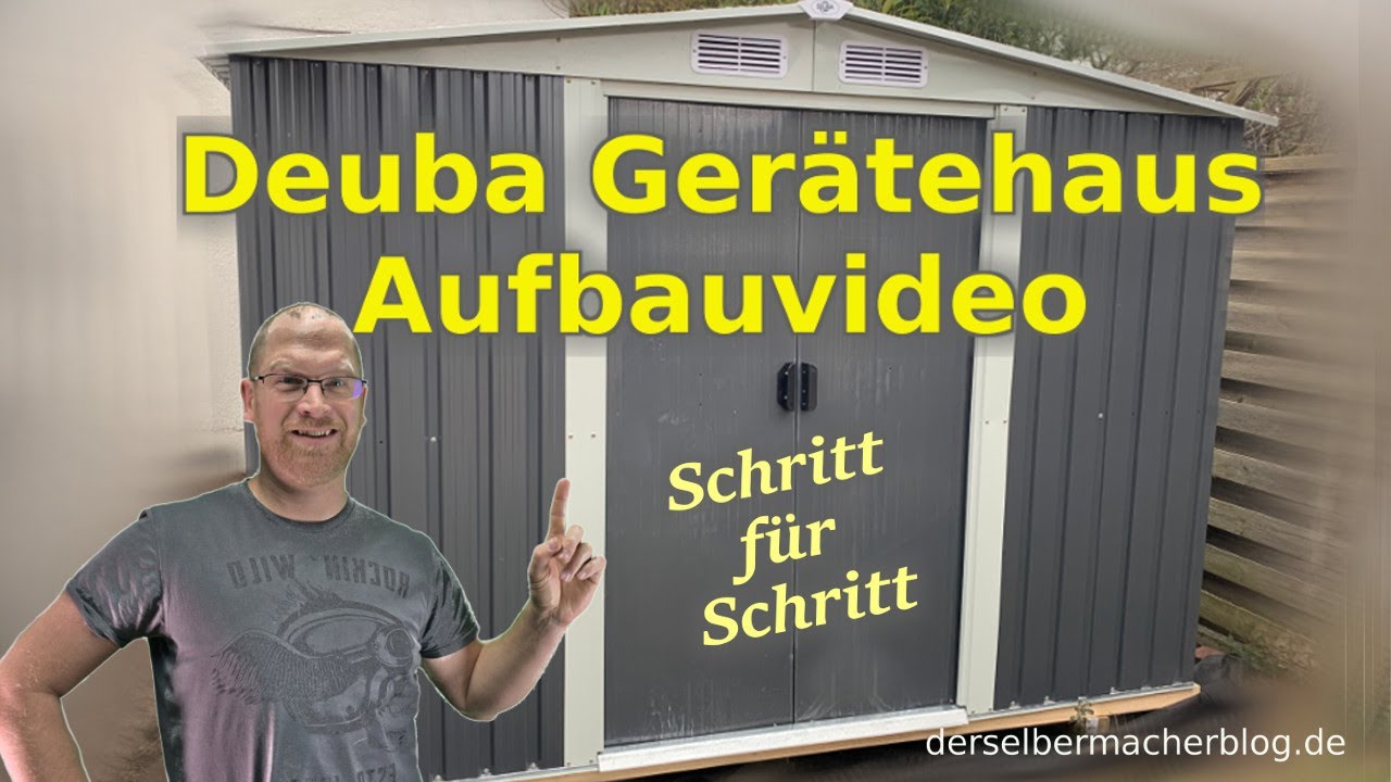 DeuBa Gerätehaus - Aufbauvideo (Aufbauanleitung, Schritt für Schritt,  deubaxxl) - YouTube