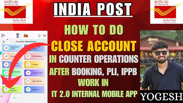 How to do Close Account in Counter Operations after work in It2.0 Branch Post Office IMA (APT2.0)