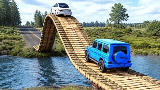 Cars vs Ramp Bridge Challenge #3 in BeamNG Drive! screenshot 4