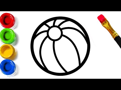 Drawing Beach ball !!!(cartoon) EASY DRAWING - YouTube