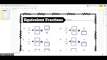 Equivalent Fractions with the Giant One practice - Google Slides