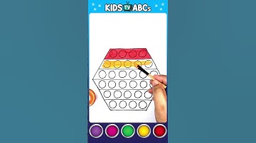 Hexagon pop  Drawing ,Painting and Coloring for kids and toddlers | Draw Hexagon #hexagon