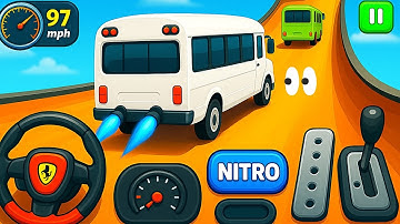 😱 Crazy Bus Mega Ramp Impossible Racing Bus Stunts Impossible Tracks 🔥 Android Gameplay Video #6