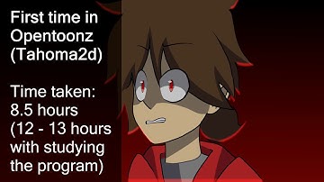 TIMELAPSE // First time animating in OpenToonz (Tahoma2d) // 69 sub special