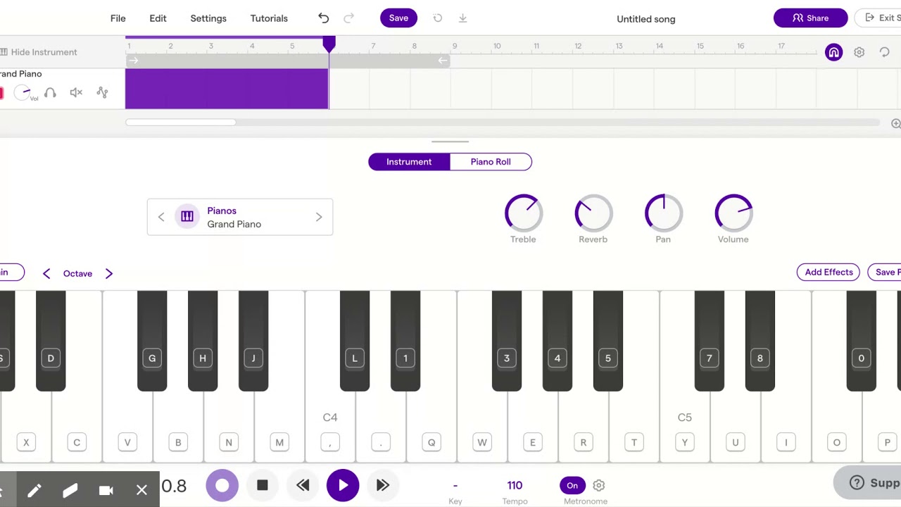 Create Music with Soundtrap's Online Piano