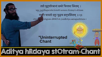 Aditya hRdaya stOtram- Sanskrit Guided Chant &Meanings- Uninterrupted