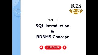 1. Introduction To Sql Rdbms