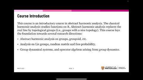 Abstract Harmonic Analysis - Introduction