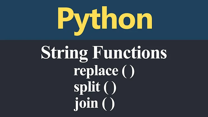 replace split and join String Functions in Python (Hindi)