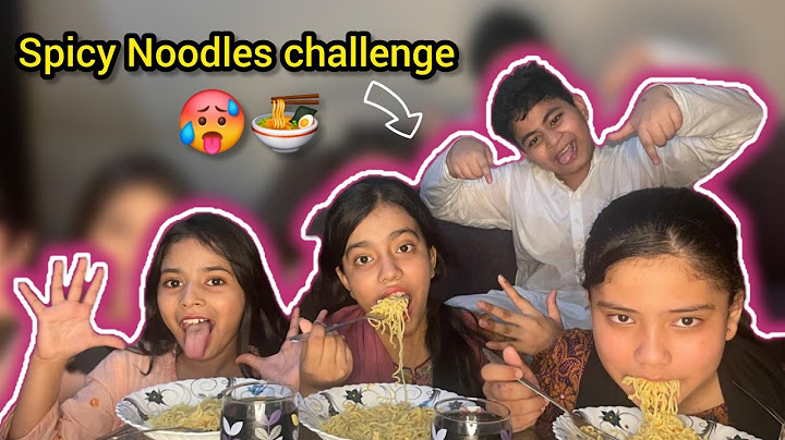Spicy Noodles🥵🍜challenge with BACHA PARTY 🥳 Make fun 😁 Iqra's life
